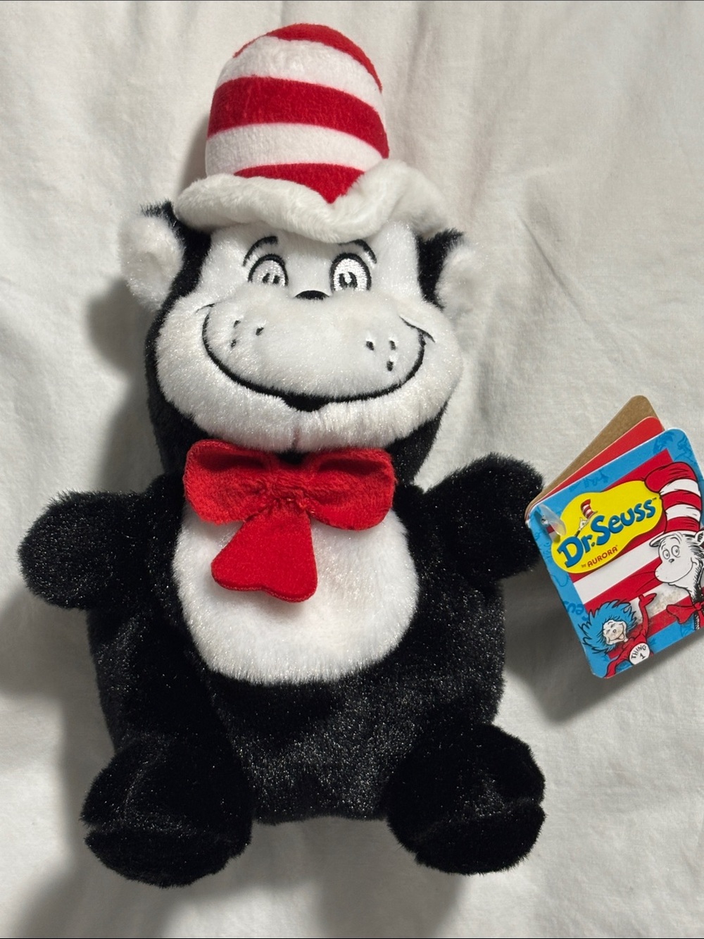 🐈‍⬛ 🎩 Dr. Seuss Cat in the Hat Plush Beanie Bum - Black, White & Red